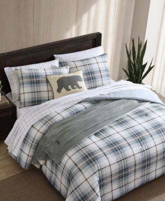 Alder Plaid Reversible 3 Piece Comforter Set, King