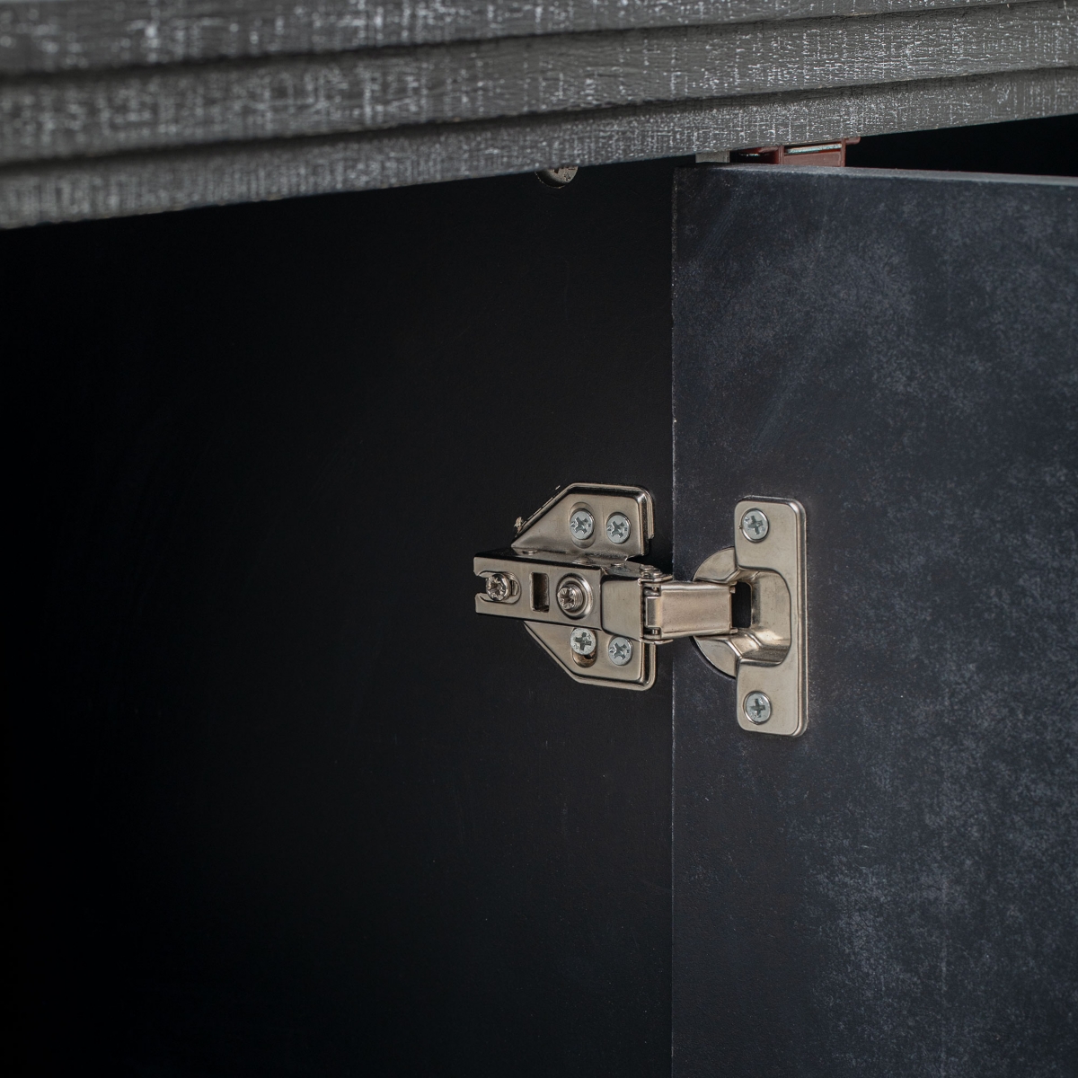 Streamdale Minimalist Curved Sideboard with Gold Handles