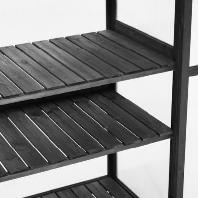 62" Wood Balcony Cold Frame with Wheels and Shelves