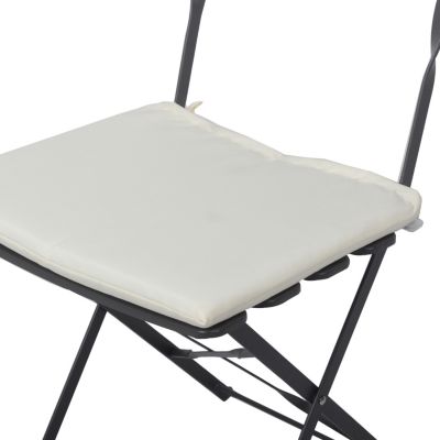 3 Pieces Patio Bistro Balcony Metail Chair Table Set-Gray