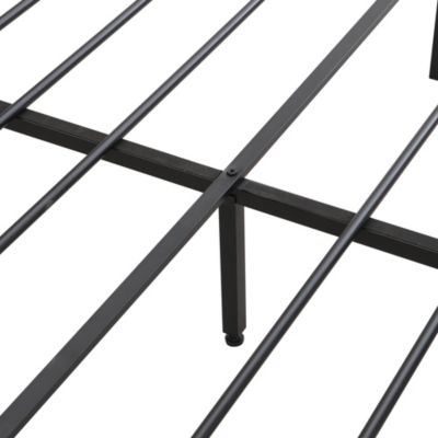 Queen Size Metal Platform Bed Frame with Storage and USB Headboard