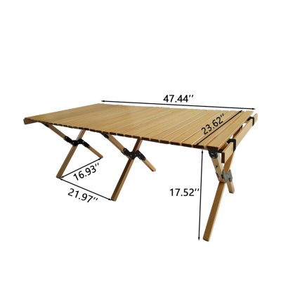 Streamdale Wooden Foldable Portable Patio Dining Table