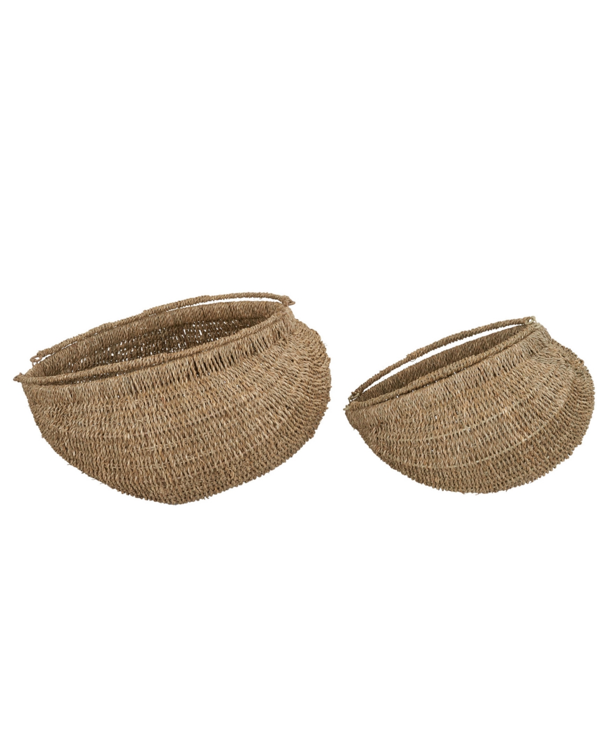Household Essentials Seagrass Baskets Set of 2 with Handles