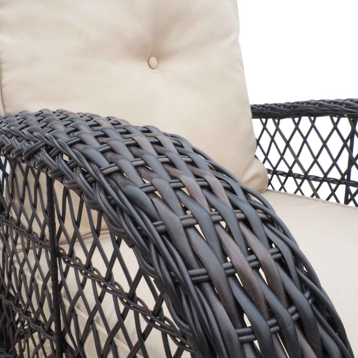 All-Weather Rattan Rocker for Outdoor Relaxation