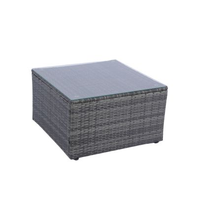 Streamdale 5-Piece PE Rattan U Sofa Set with Black Cushion