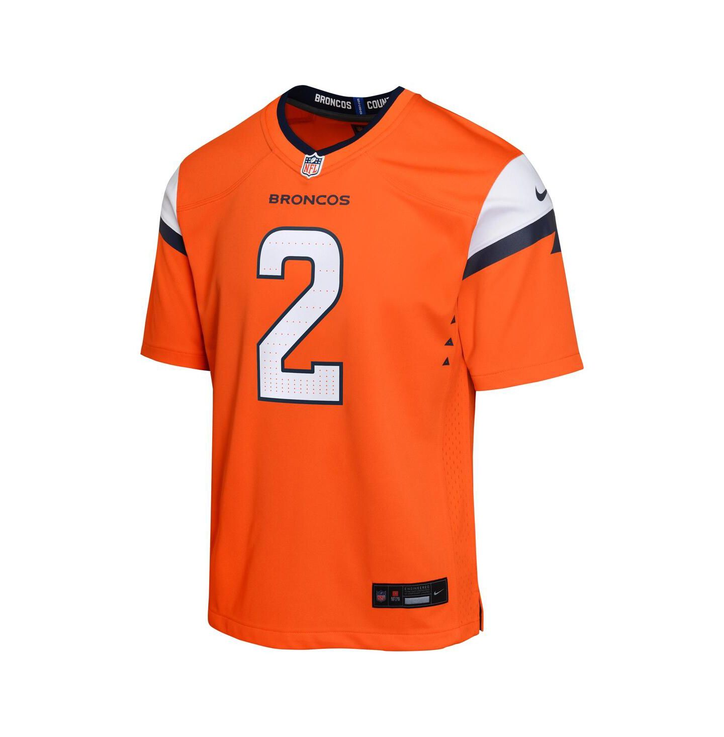 Детское джерси Outerstuff Nike Patrick Surtain II Denver Broncos Game, цвет: Оранжевый — фото 2