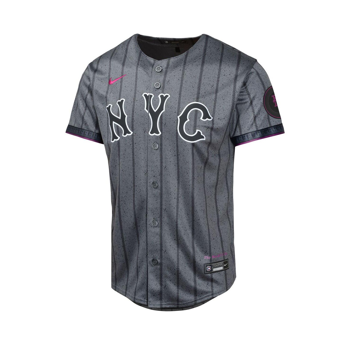 Nike Boys and Girls Francisco Lindor Graphite New York Mets 2024 City Connect Limited Player Jersey