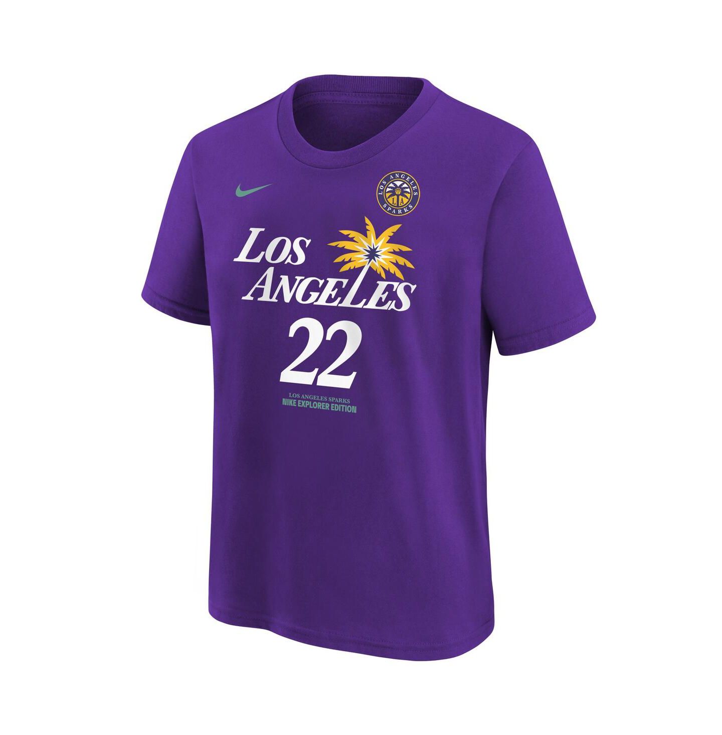 Мужская футболка Nike and Cameron Brink Purple Los Angeles Sparks 2024 WNBA Draft Name & Number — фото 2