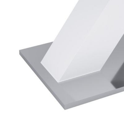 Modern White Square Dining Table with X-Base