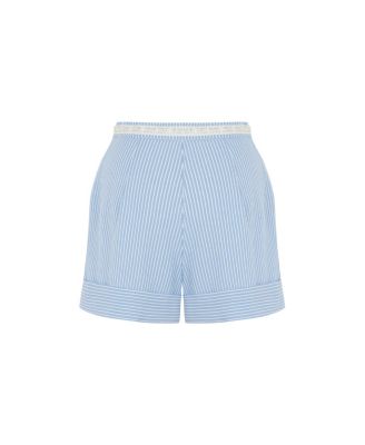 Women's High Waisted Striped Mini Shorts
