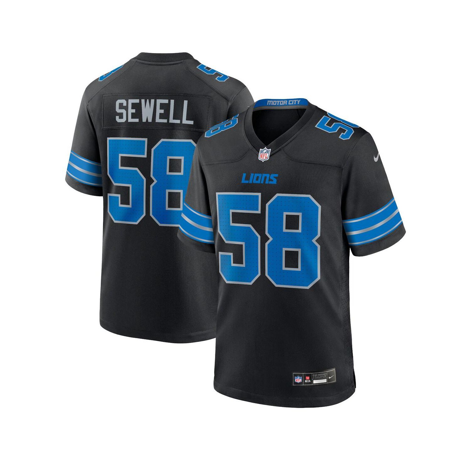 Men's Penei Sewell Detroit Lions Game Jersey