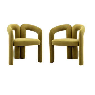 Streamdale Modern Fabric Upholstered Dining Chairs (Set of 2)