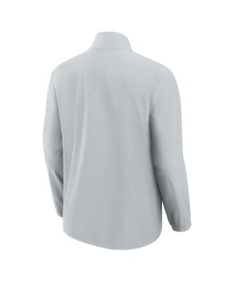 Men's Gray Detroit Lions Front Office Woven Quarter-Zip Jacket