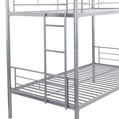 Metal Bunk Bed Silver