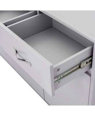 Three Doors Side Table-Grey