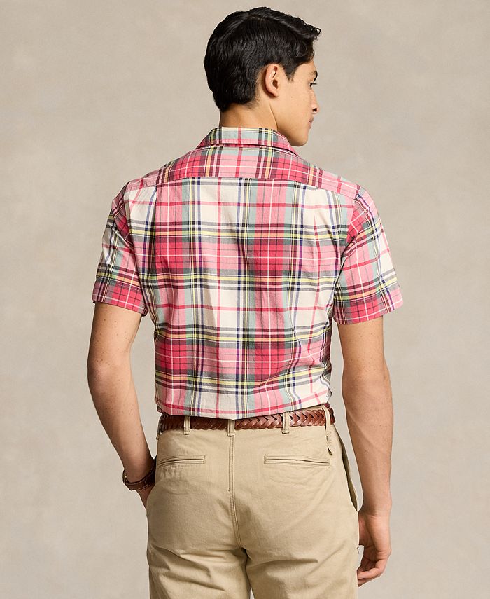 Ralph Lauren POLO by Ralph Lauren BLEEKER FIT Madras check cotton shorts, men's size W36 (approx.) cotton red type Vintage Second Hand