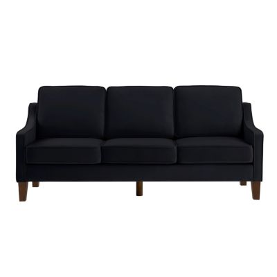 Modern Velvet 3-Seat Sofa with Removable Cushions