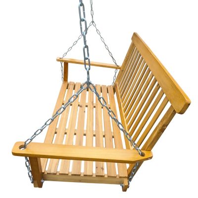 Streamdale Teak Wood Swing Bench for Outdoor Spaces