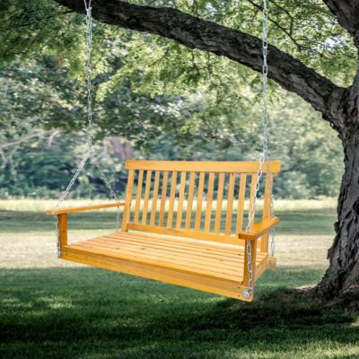 Streamdale Teak Wood Swing Bench for Outdoor Spaces