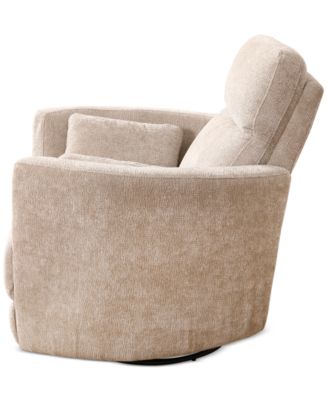 Gardley 38" Fabric Power Swivel Recliner, Created for Macy's