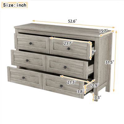 6 Drawers Farmhouse Dresser