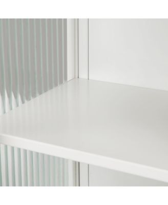 Modern Two-Door Wall Cabinet with Glass Doors