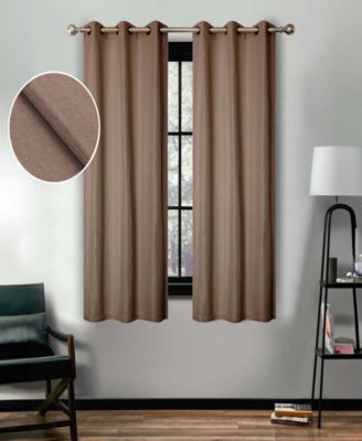 Linen-Inspired Classic Room Darkening Modern Fade Resistant 2-Piece Curtain Set with Grommet Header Top, 42" X 63"