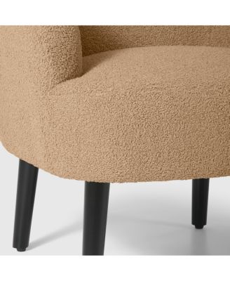 29" Wide Mid Century Modern Club Barrel Accent Armchair, Set of 2