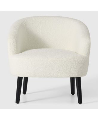 29" Wide Mid Century Modern Club Barrel Accent Armchair, Set of 2