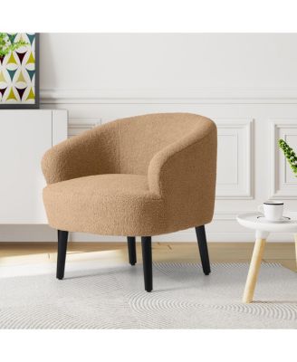 29" Wide Mid Century Modern Club Barrel Accent Armchair