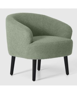 29" Wide Mid Century Modern Club Barrel Accent Armchair