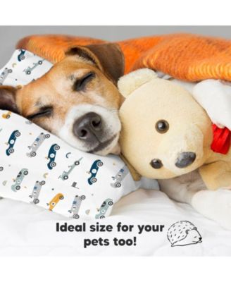 Jumbo Toddler Pillow with Pillowcase, 14X20 Soft Organic Toddler Pillows for Sleeping, Kids Travel Pillow