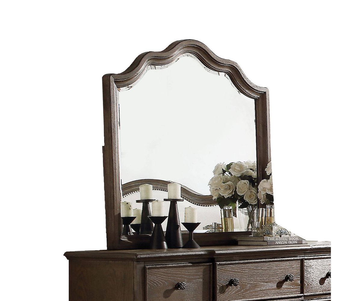 Streamdale Furniture Baudouin Mirror In Weathered- Oak