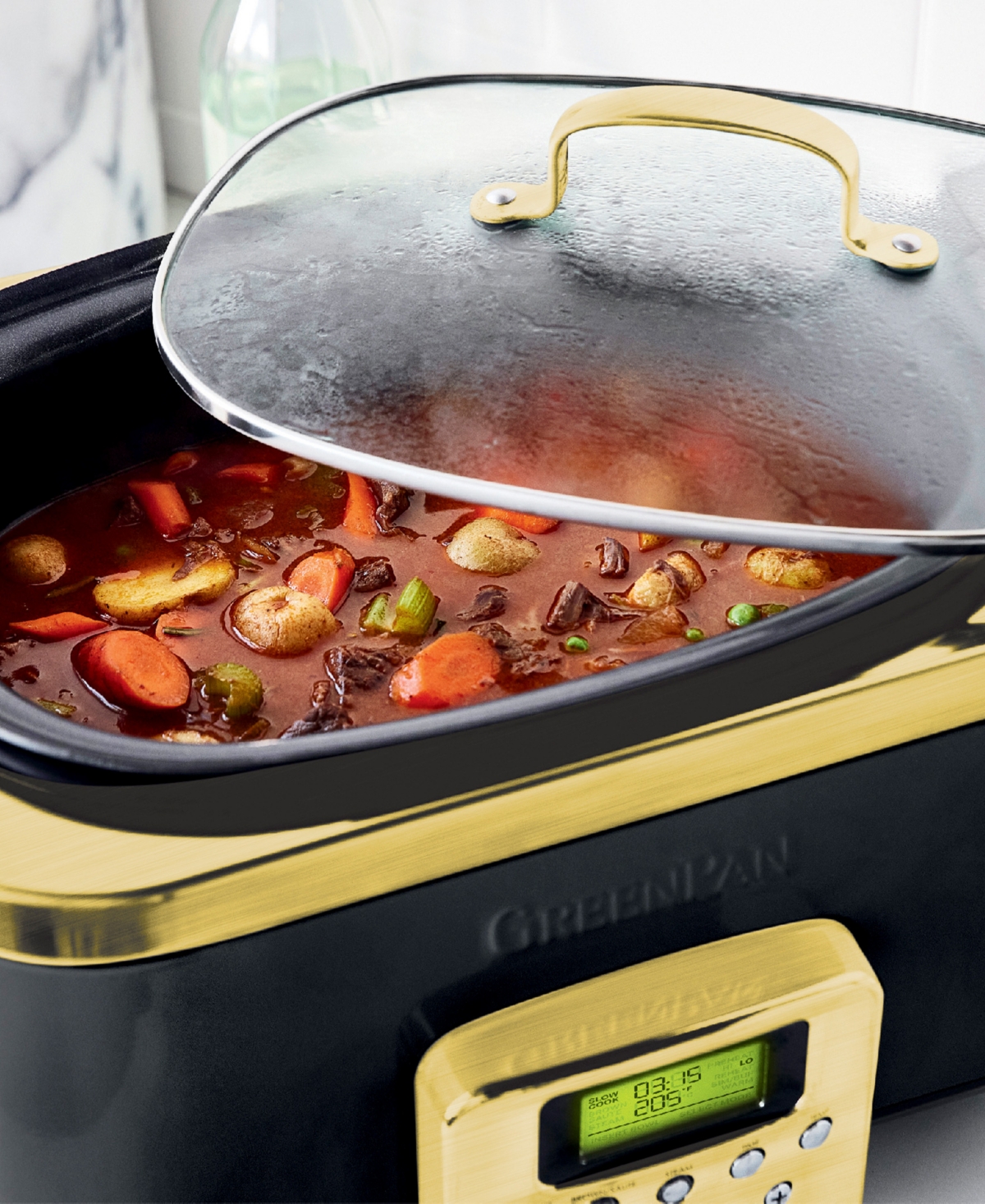 Greenpan Elite 18.9" Reserve Slow Cooker In Black