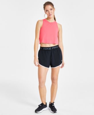 Womens Solid One Classic Dri Fit Cropped Tank Top Pro Tempo Mid Rise Shorts Interact Running Sneakers From Finish Line