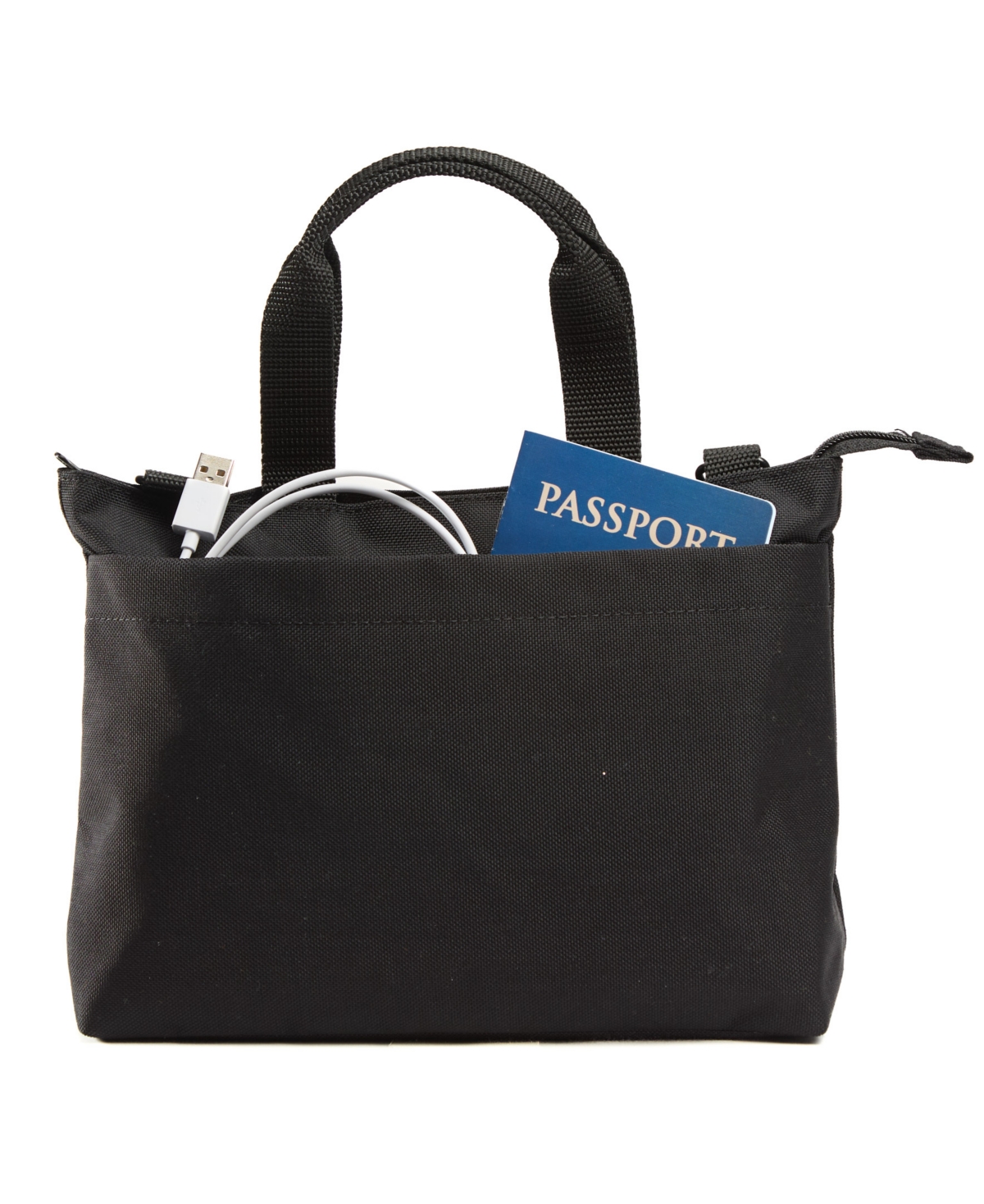 Manhattan Portage Fabric Street Tote In Black
