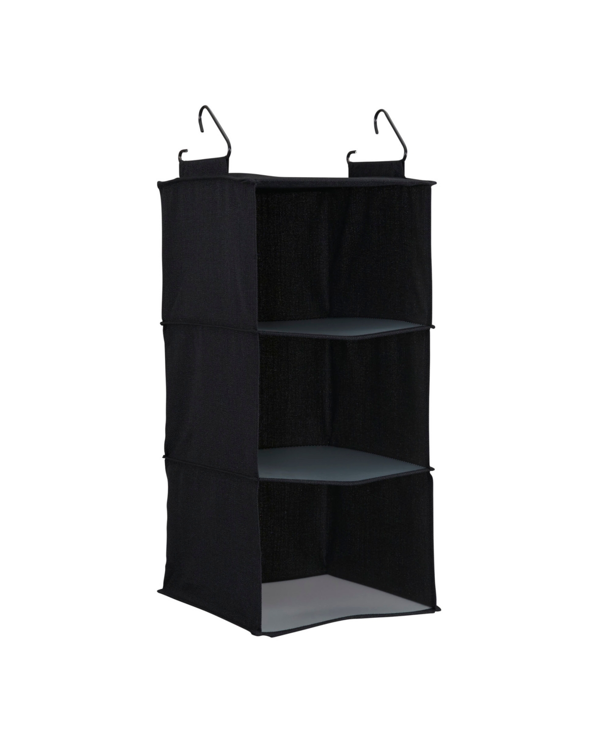 3 Shelf Hanging Closet Organizer - Black