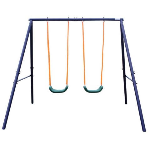 Детские игрушки Streamdale Furniture Streamdale Two Station Steel A-Frame Swing Set with Two Swing Seats, Ages 3-8, цвет: Синий