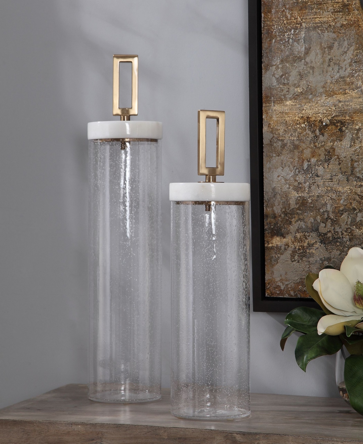 Uttermost Hayworth Containers, Set Of 2 In White