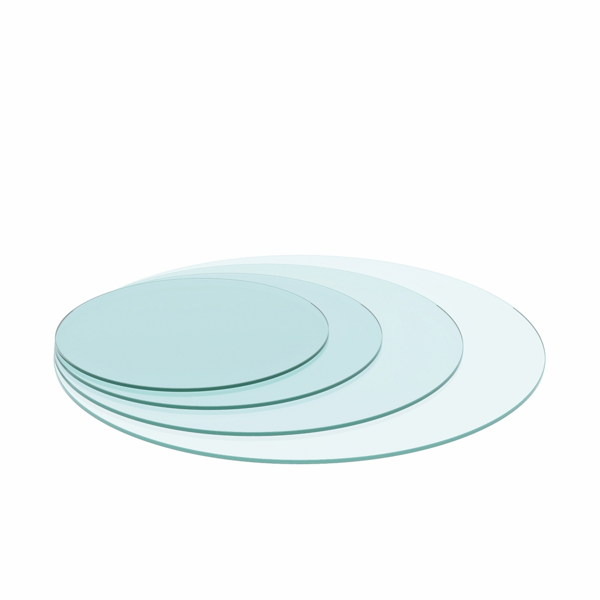 Streamdale Furniture 36 Inch Round Tempered Glass Table Top Clear Glass 1/4 Inch Thick Flat Polished Edge