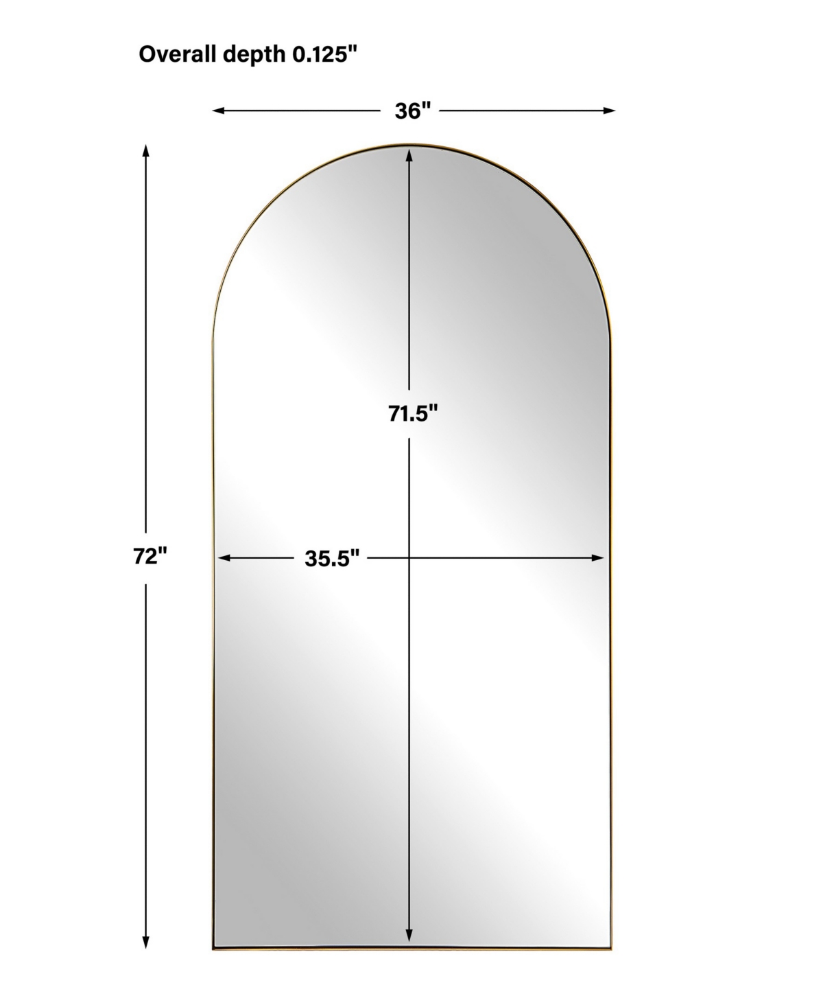 Uttermost Crosley Arch Mirror In Gold