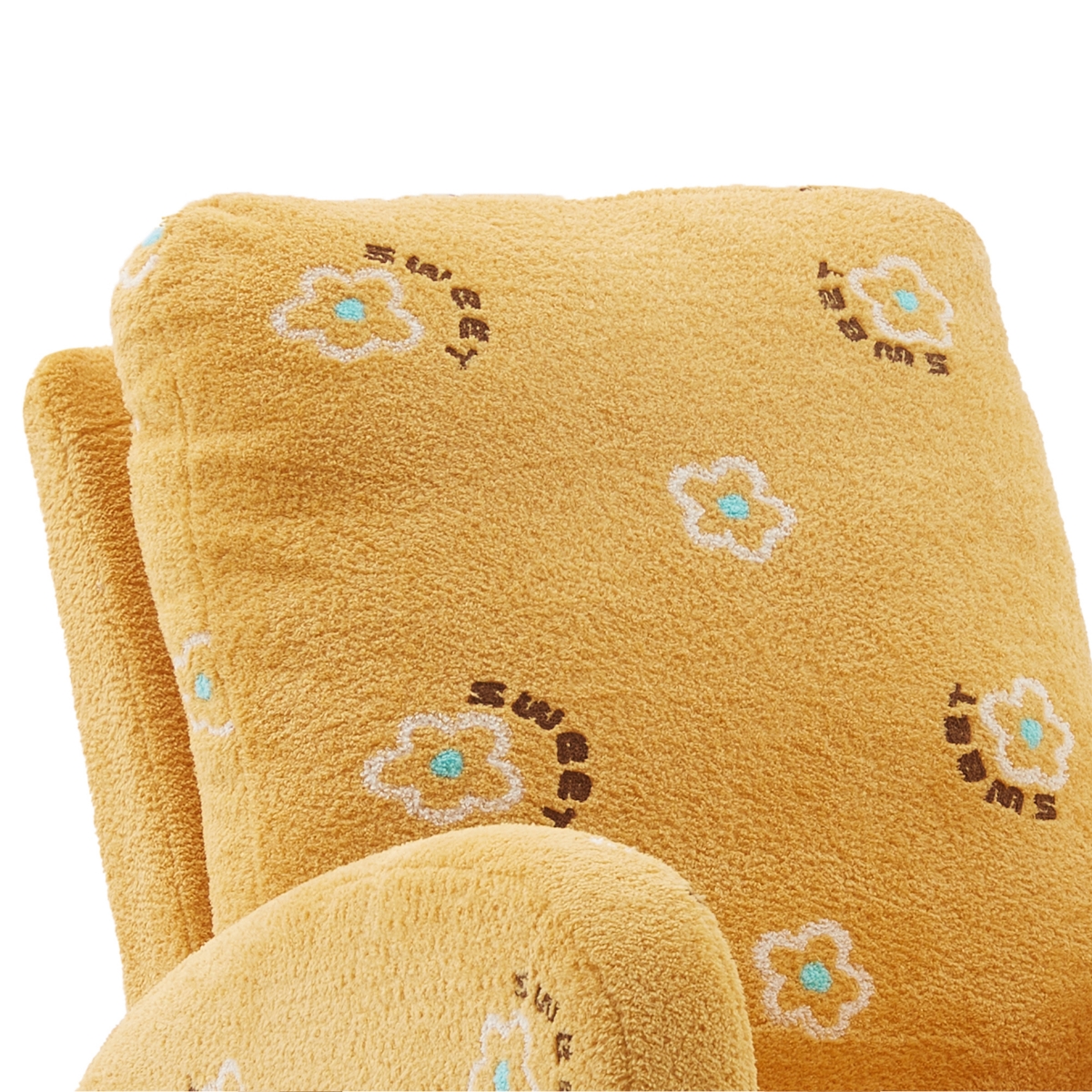 26.8 W Modern Rocking Chair For Nursery, Mid Century Accent Rocker Armchair With Side Pocket