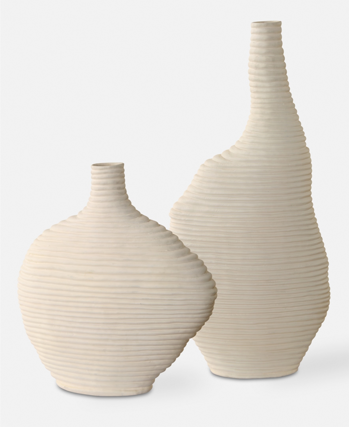 Uttermost Duostacked Vases, Set Of 2 In White