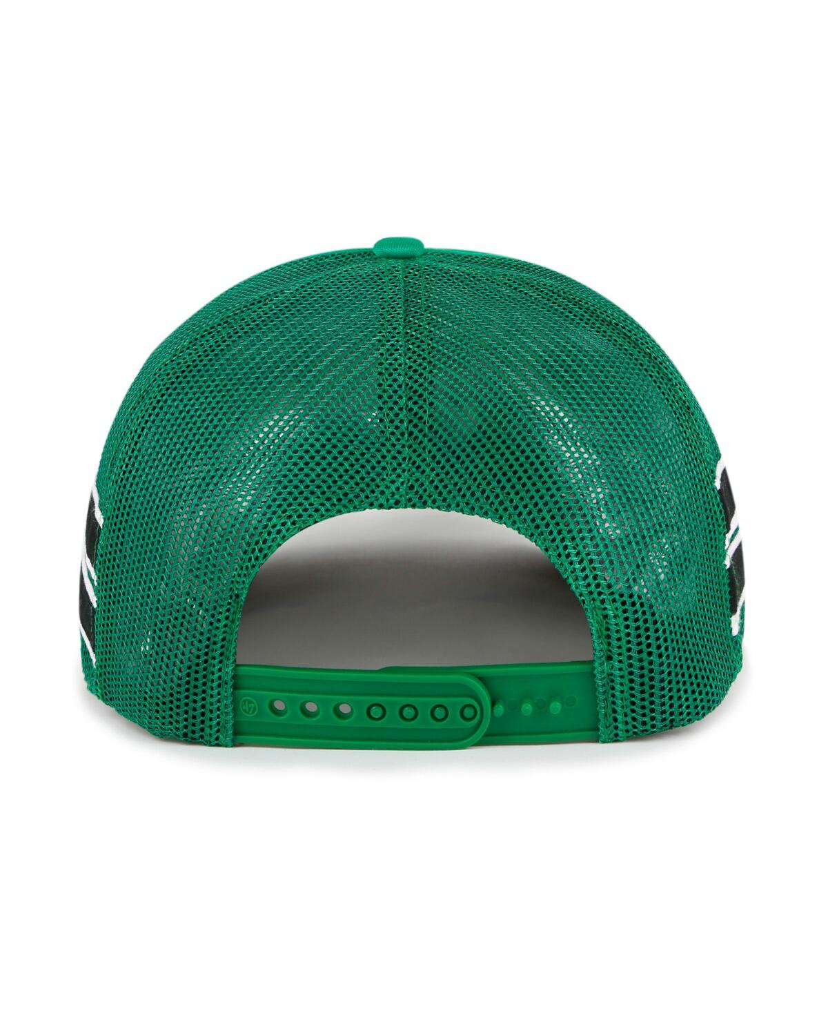 47 Brand 47 Men's Kelly Green Boston Celtics Sidestripes Trucker Adjustable Hat In Kelly Green