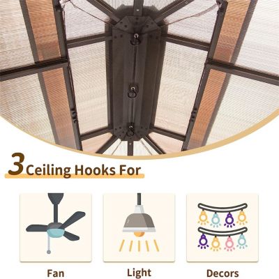 10'X12' Hardtop Gazebo for Outdoor Garden & Patio