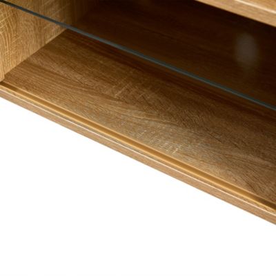  Rattan TV Cabinet with Adjustable Shelf and Colorful Light Strip