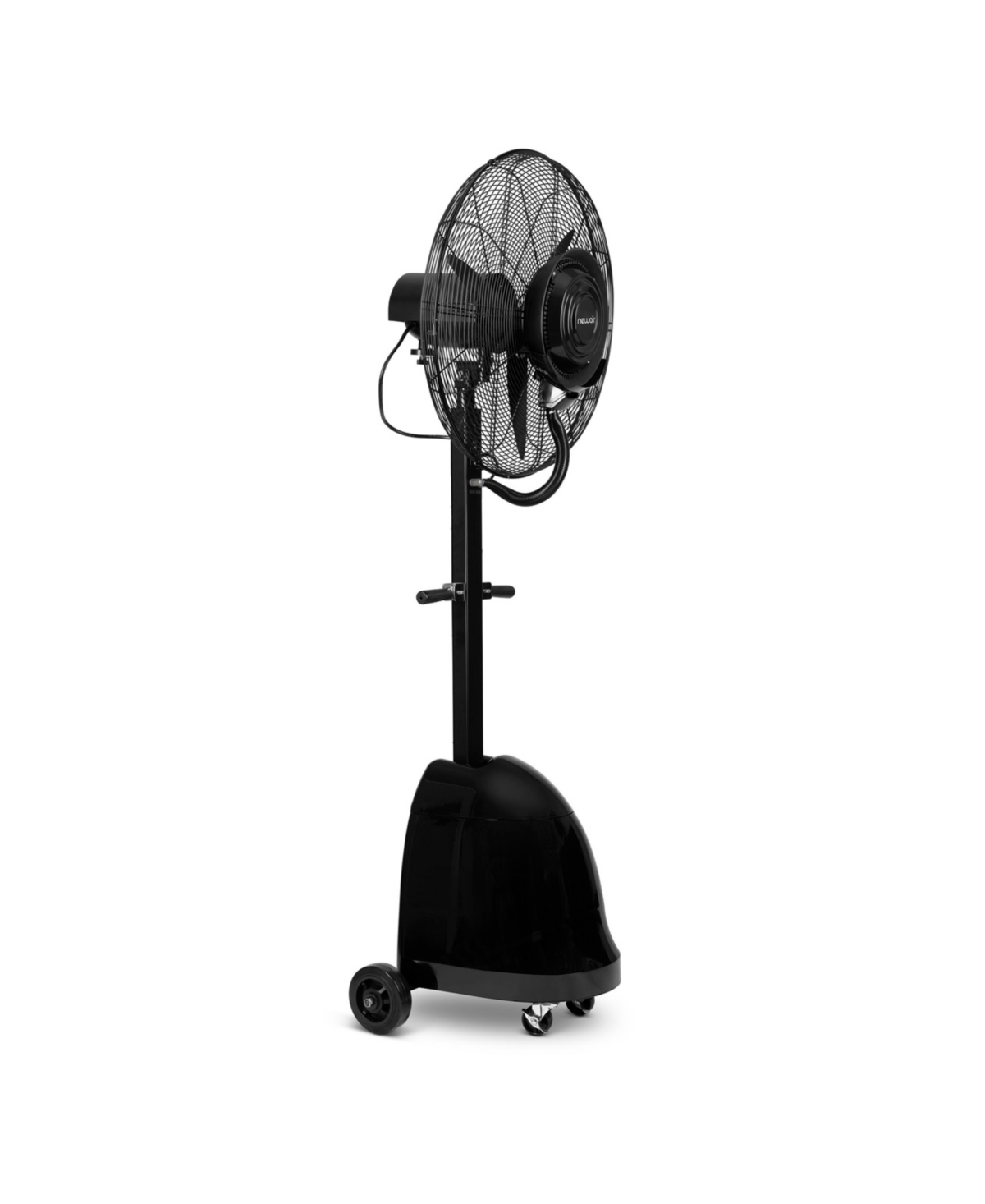 Newair Pedestal Misting Fan with 8700 Cfm of Power, Adjustable Mist Settings, Water Tank and 3 Fan Speeds, Perfect for the Patio, Back Yard, or Ou