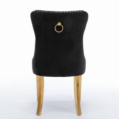 Contemporary Velvet Dining Chairs, Set of 2
