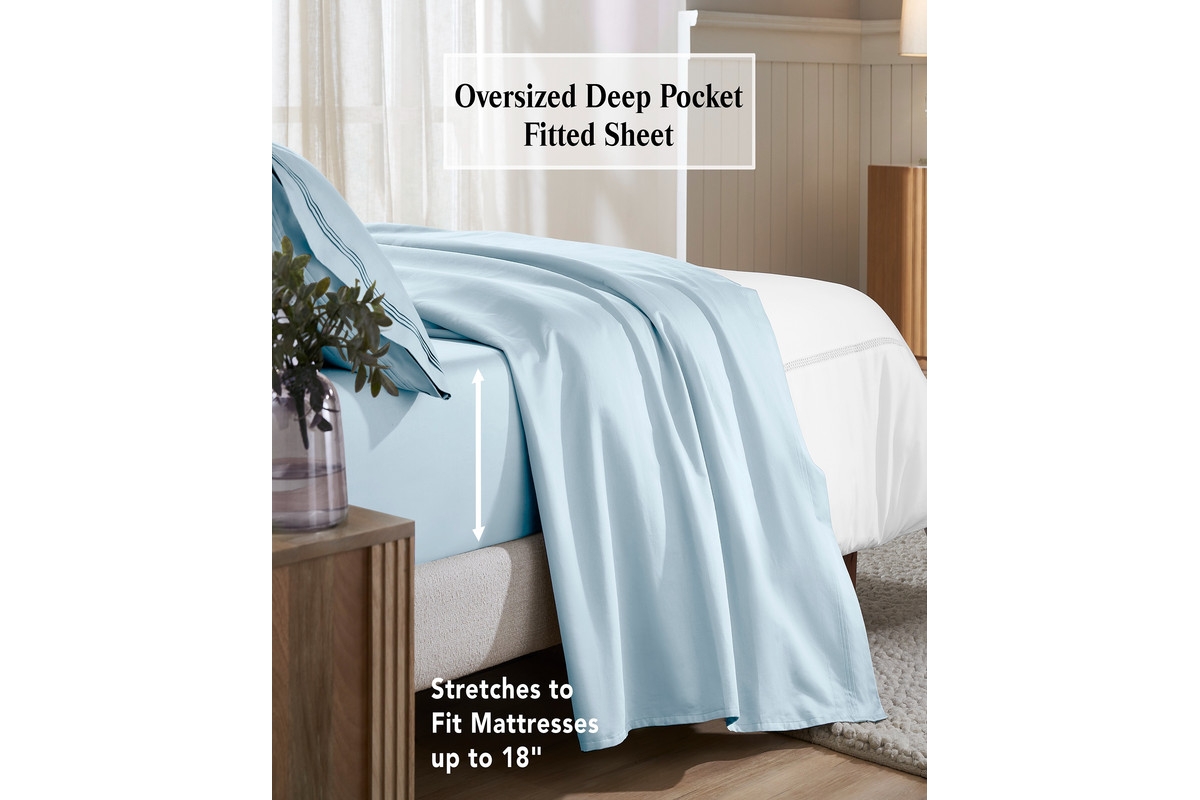 Superior 650-tc Egyptian Cotton Solid Deep Pocket Sheet Set
