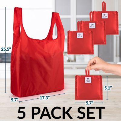 5 Pack 50 Pound Reusable Grocery Bags - Reusable Bags With Handles